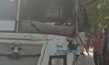 सिरोही : आगे चल रहे ट्रेलर से टकराई रोडवेज बस:हादसे में 9 लोग घायल, अचानक ब्रेक लगाने से हुआ हादसा  