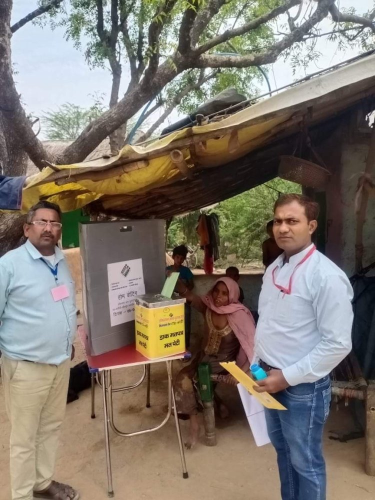 धौलपुर : वरिष्ठ एवं विशेष योग्यजन मतदाता कर रहे हैं निर्बाध रूप से सम्मानपूर्वक मतदान  