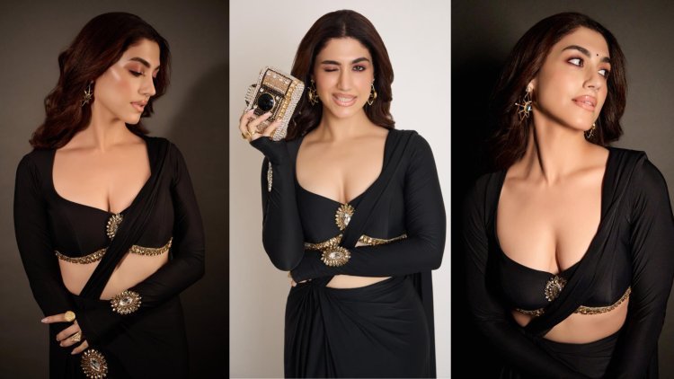 78,000 रुपये वाली डेलबर आर्या की सेक्सी ब्लैक साड़ी—कॉकेटेल पार्टी या वेडिंग नाइट के लिए परफेक्ट इंस्पिरेशन