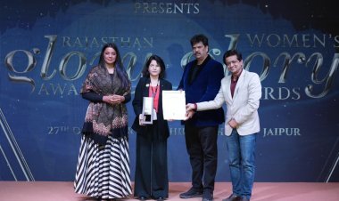 जयपुर की डॉ. रुचि सोगरवाल को बॉलीवुड एक्ट्रेस मुग्धा गोडसे ने विमेंस ग्लोरी अवार्ड्स 2025 से किया सम्मानित।